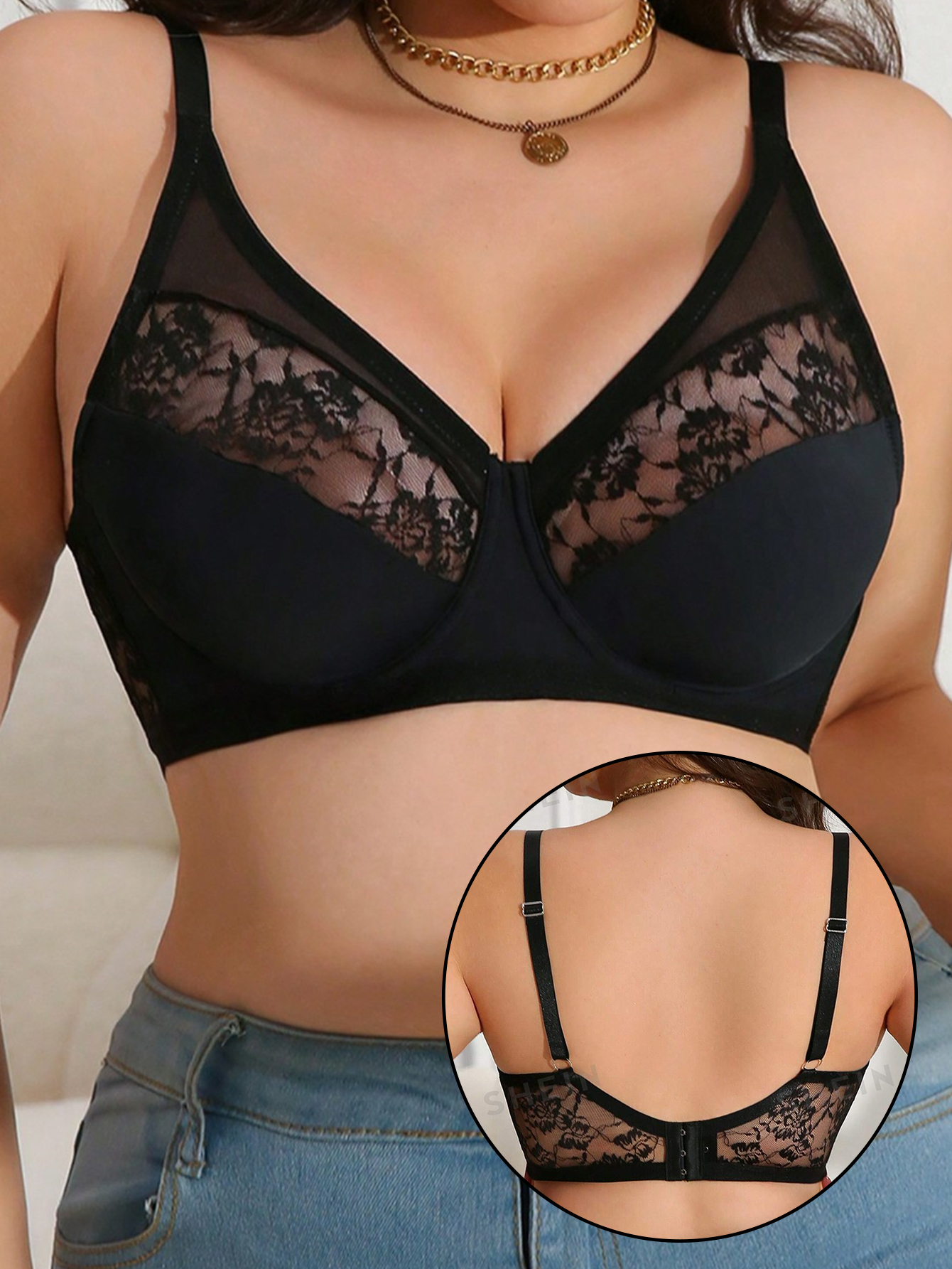 Minimizer Bra Women - Plus Size Lace Minimizer Bra, Lace