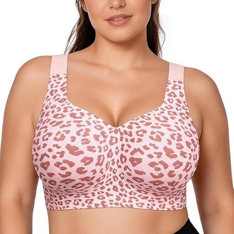 Minimizer Bra Women - Leopard Jelly Bras No Underwire Push