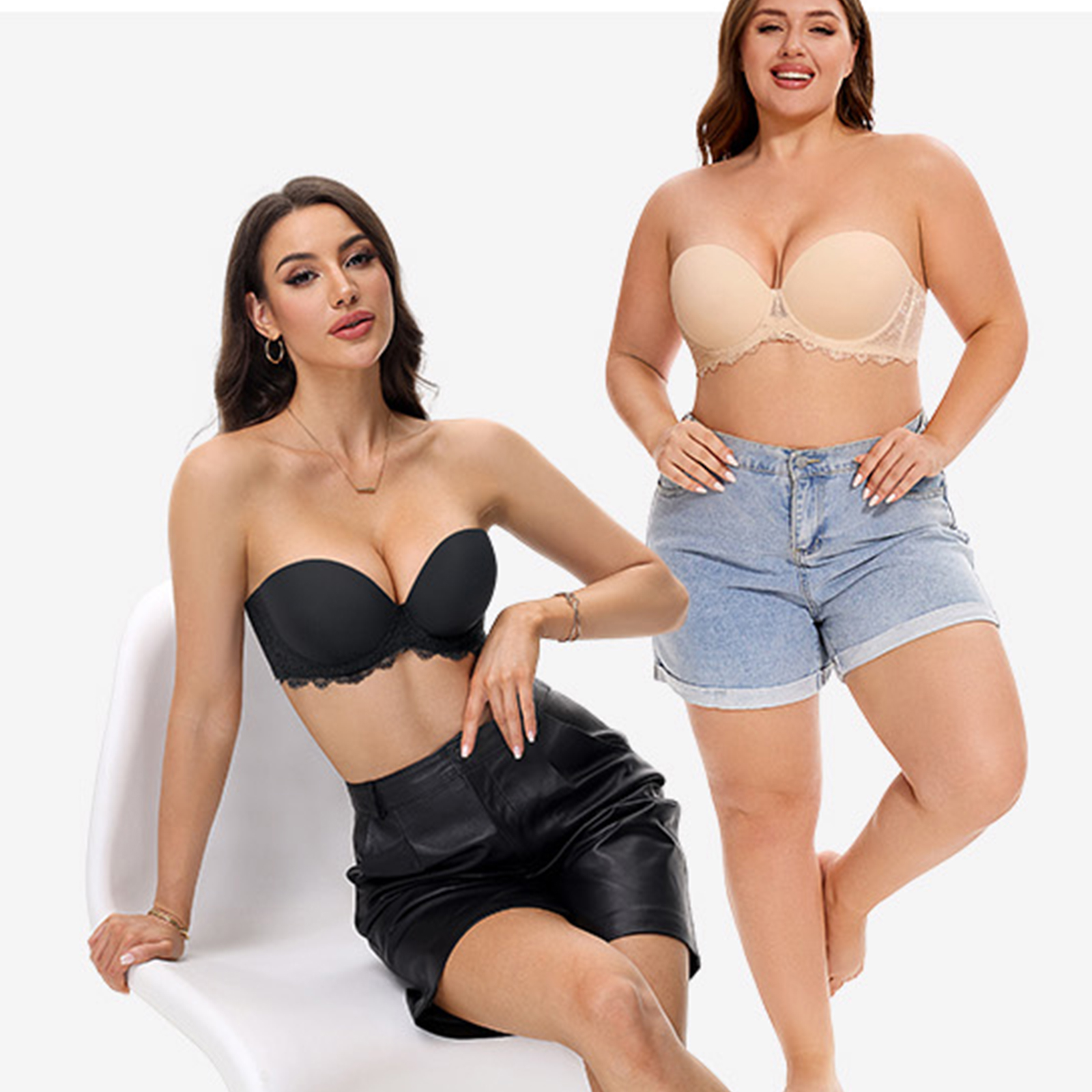 Convertible Bra Multiway - New Plus Size Sexy Strapless Push