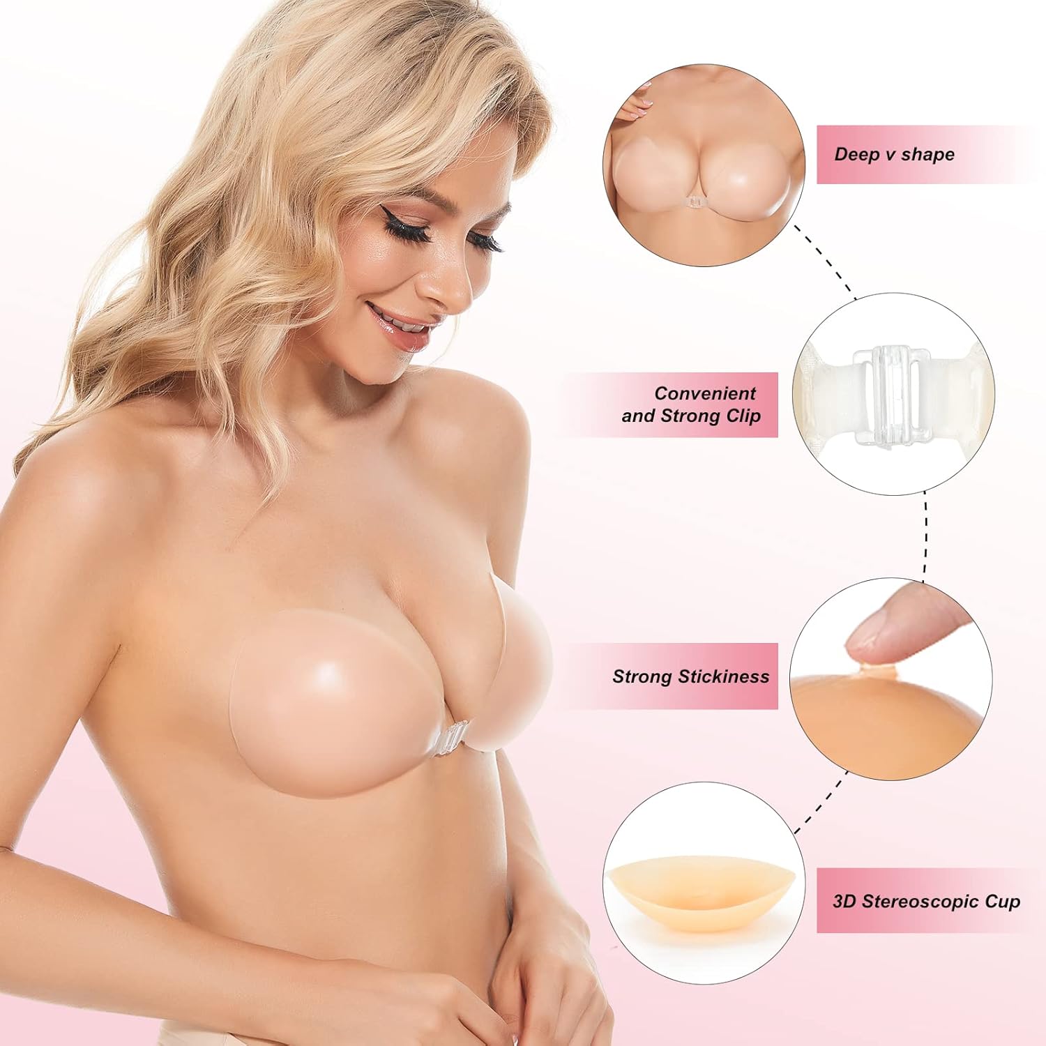 Sticky Bra Push Up Adhesive Br - đánh giá và giá Push Up Bra Silicone