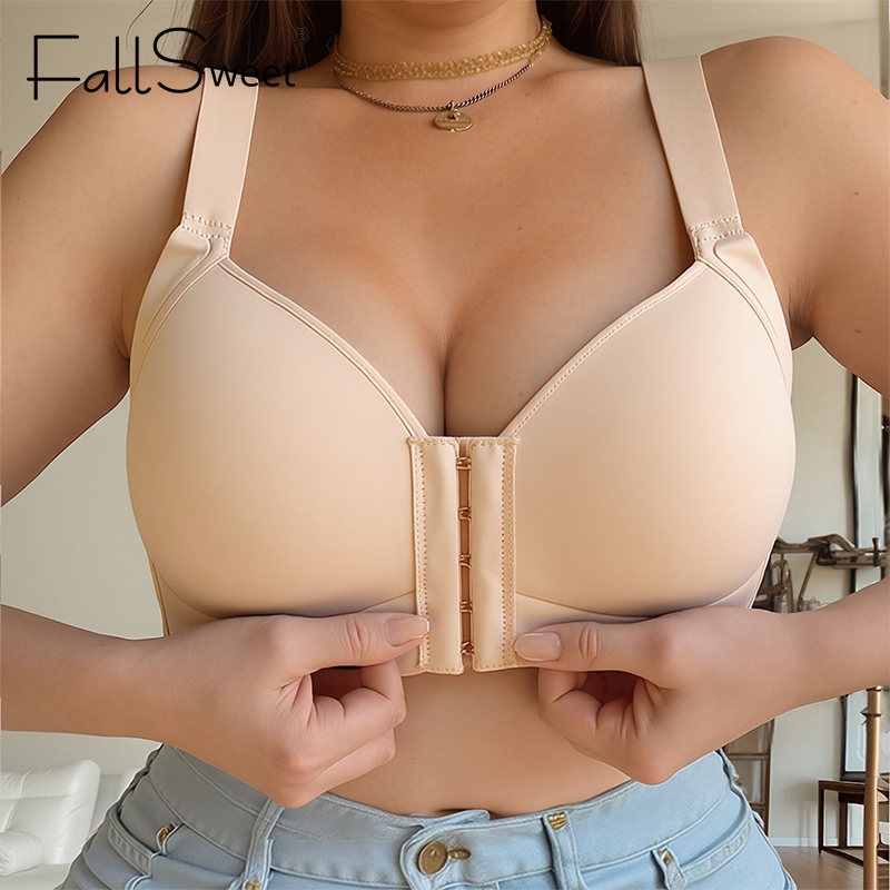 FallSweet Plus Size Wireless F - đánh giá và giá Minimizer Bra Women