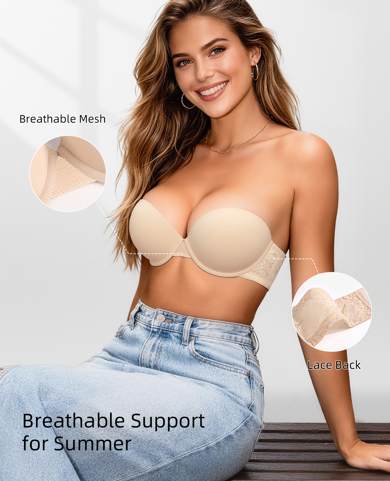 New Push Up Bra Women Lace Pad - đánh giá và giá Convertible Bra Multiway