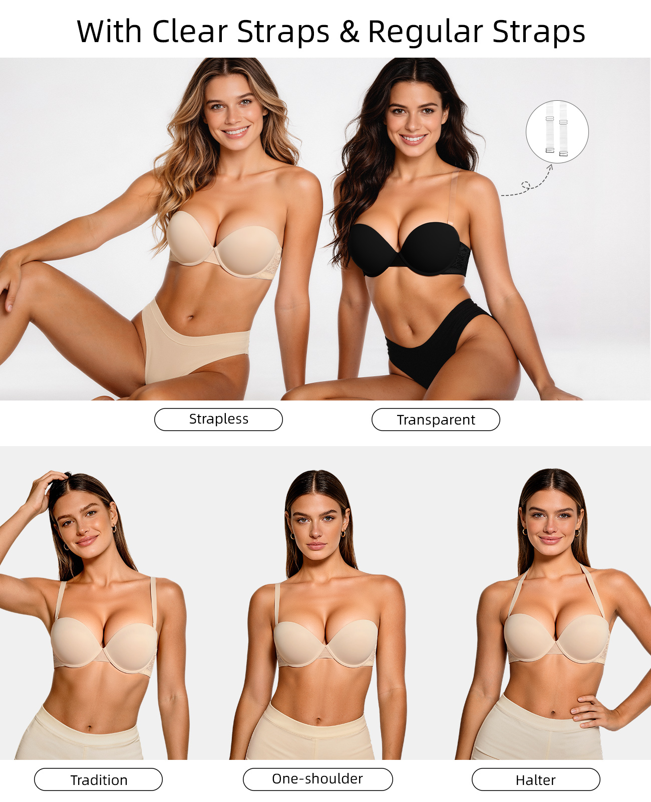 New Push Up Bra Women Lace Pad - đánh giá và giá Convertible Bra Multiway