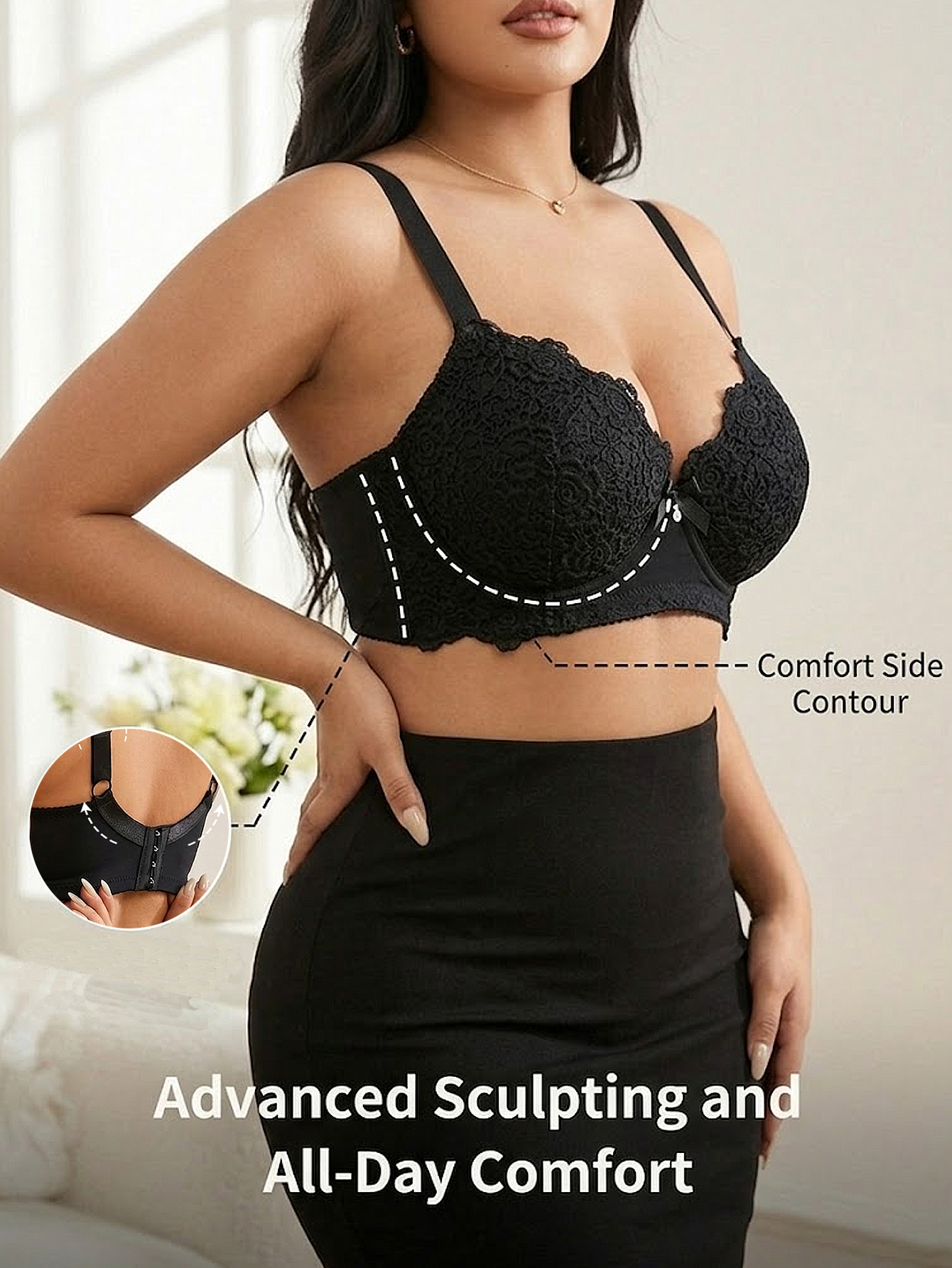Women Plus Size Floral Push Up - đánh giá và giá Minimizer Bra Women