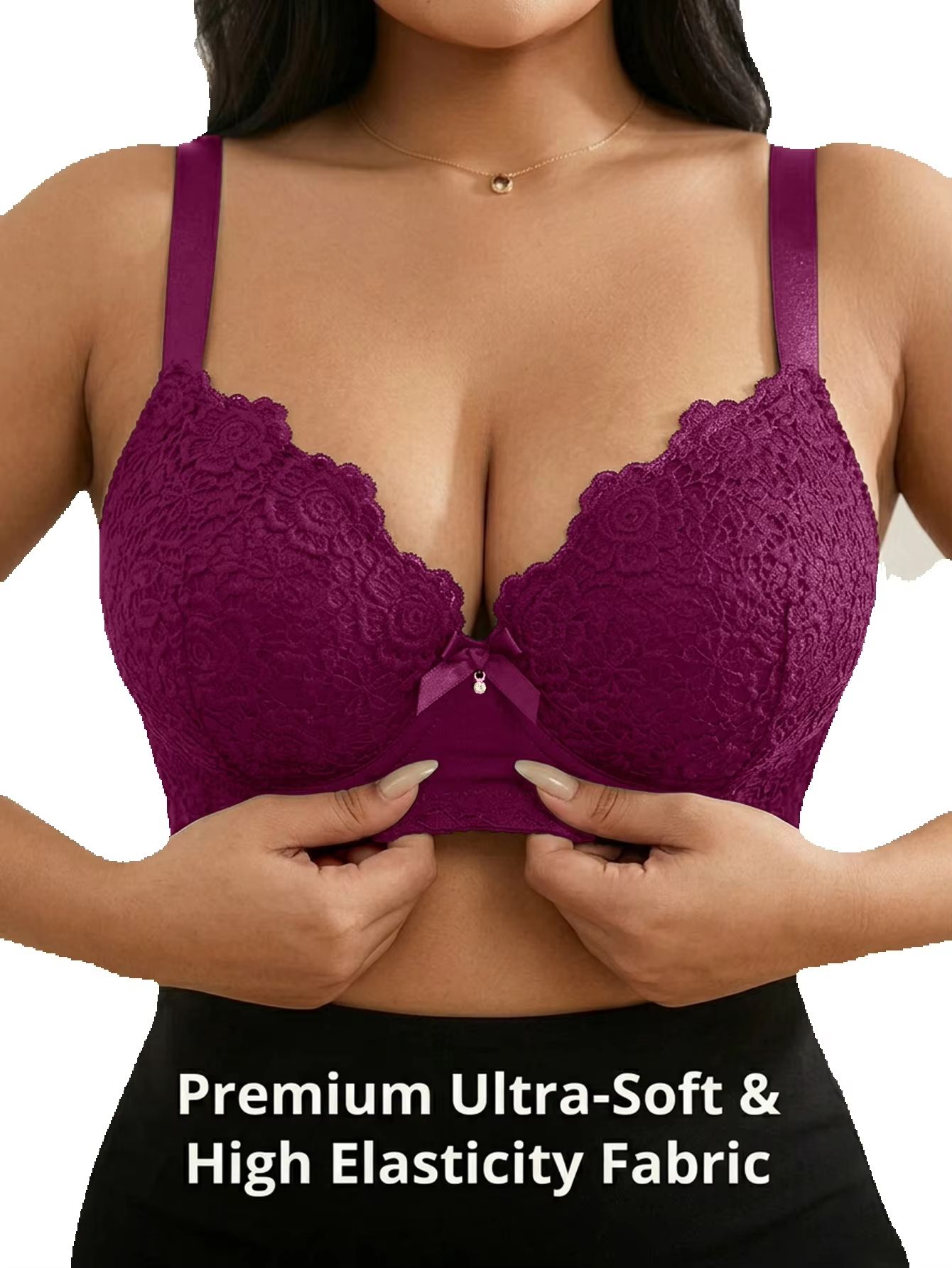Women Plus Size Floral Push Up - đánh giá và giá Minimizer Bra Women
