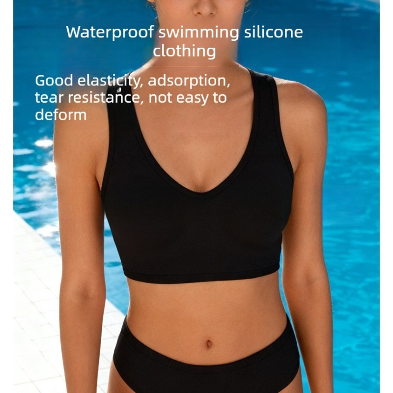 Silicone Women Swim Bikini Set - đánh giá và giá Minimizer Bra Women