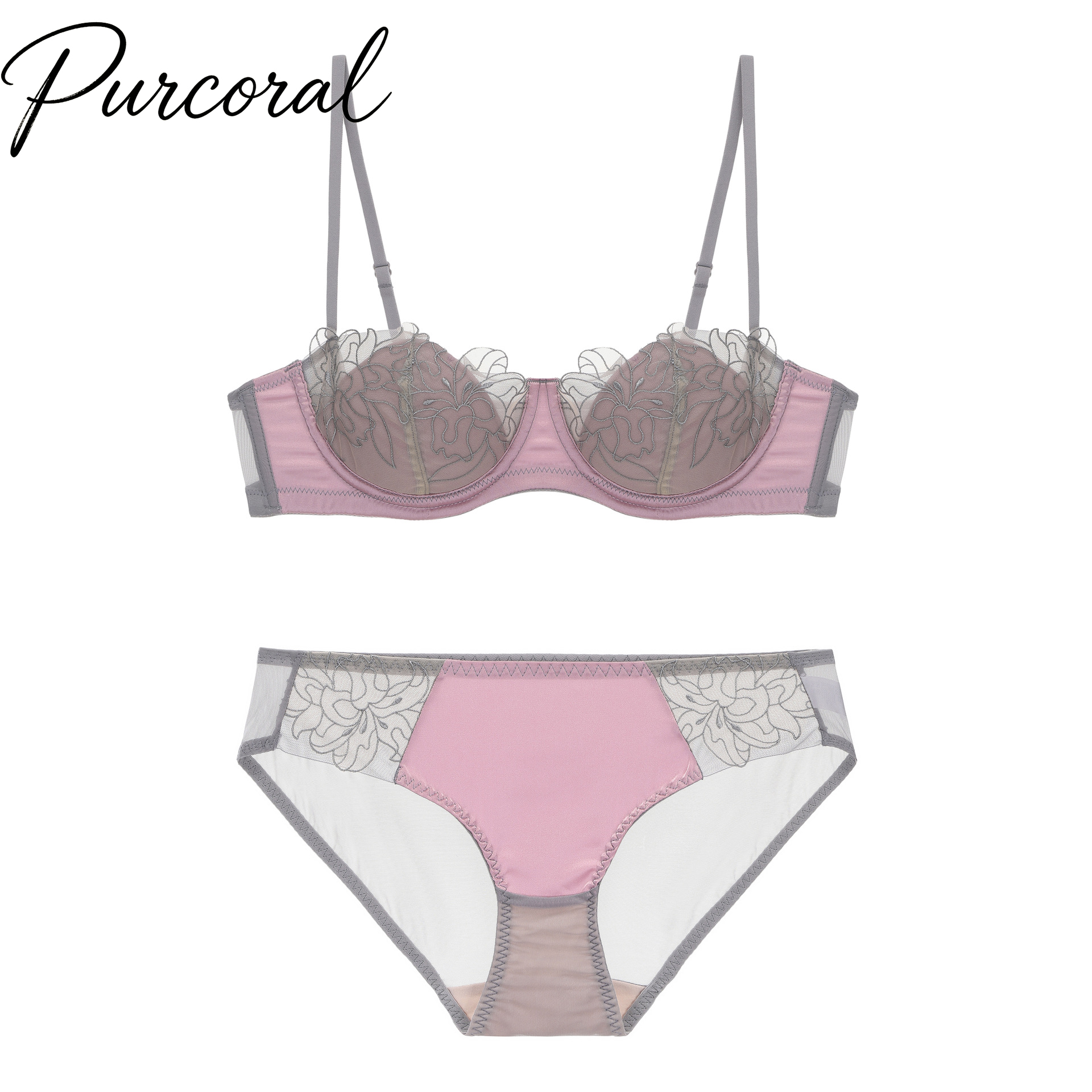 Purcoral 2026 New Floral Lace  - đánh giá và giá Demi Bra Balconette