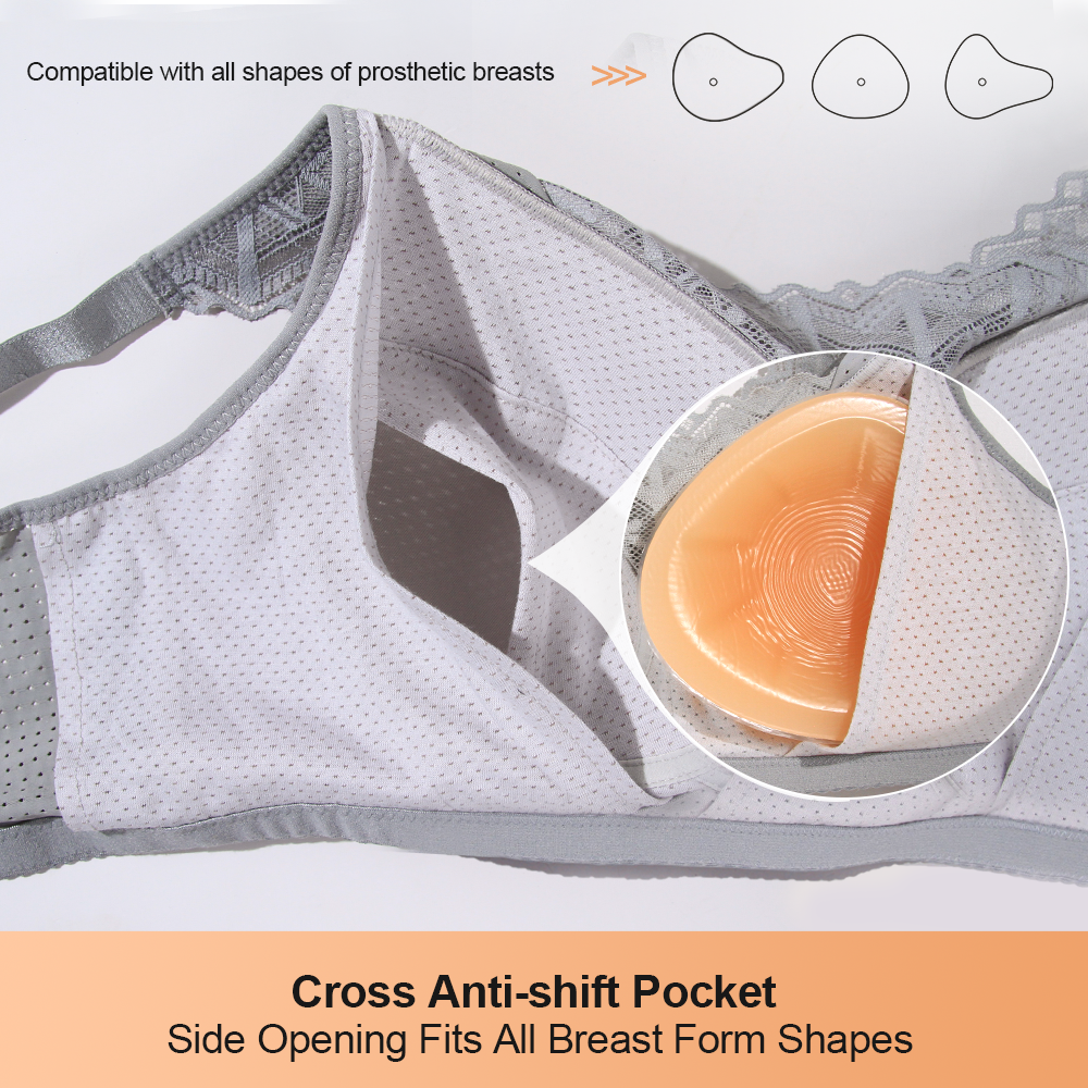Bra With Fake Breast Form Mast - đánh giá và giá Mastectomy Bra Pocket