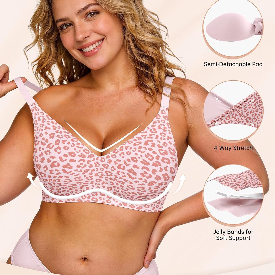 Women's Wireless Jelly Bra Sup - đánh giá và giá Wirefree Bra Comfort