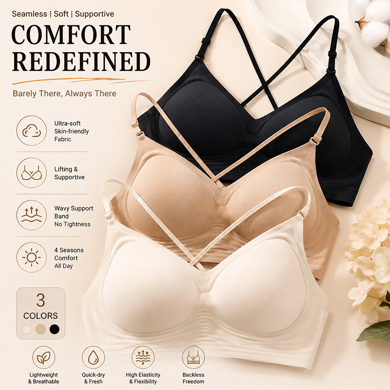 FINETOO Seamless Wave Support  - đánh giá và giá Sleep Bra Bralette