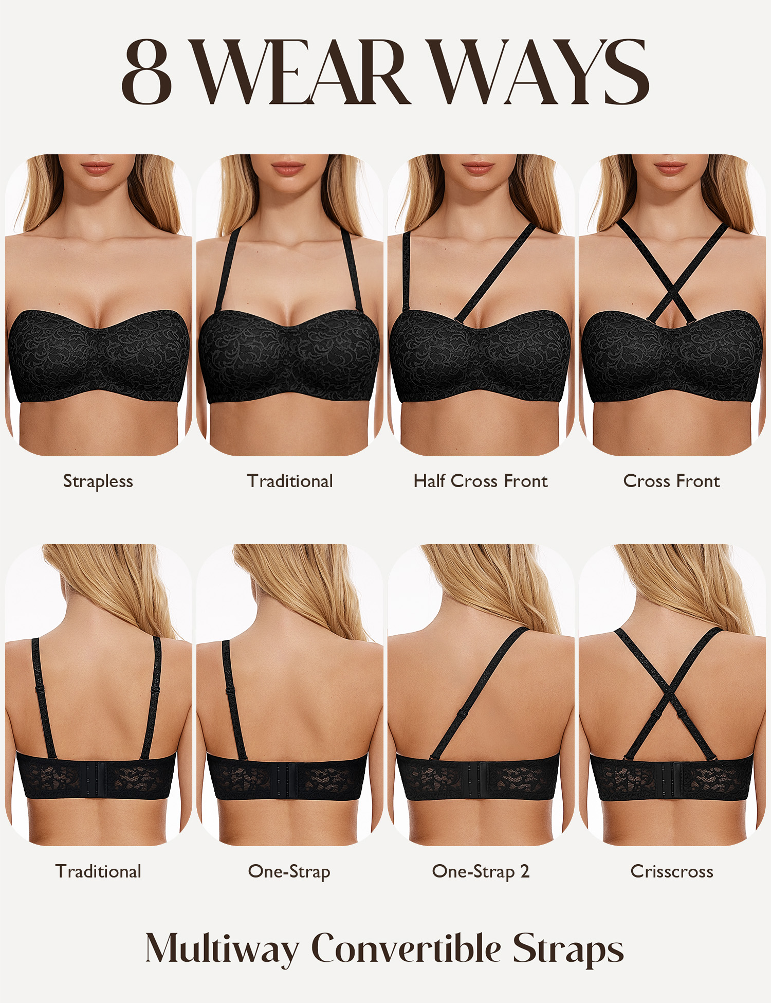 Wingslove Women's Strapless mu - đánh giá và giá Convertible Bra Multiway