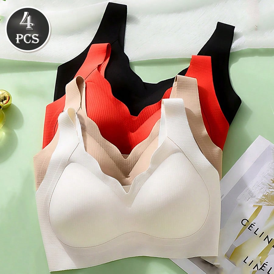 4pcs Women's Seamless Push Up  - đánh giá và giá T Shirt Bra Seamless