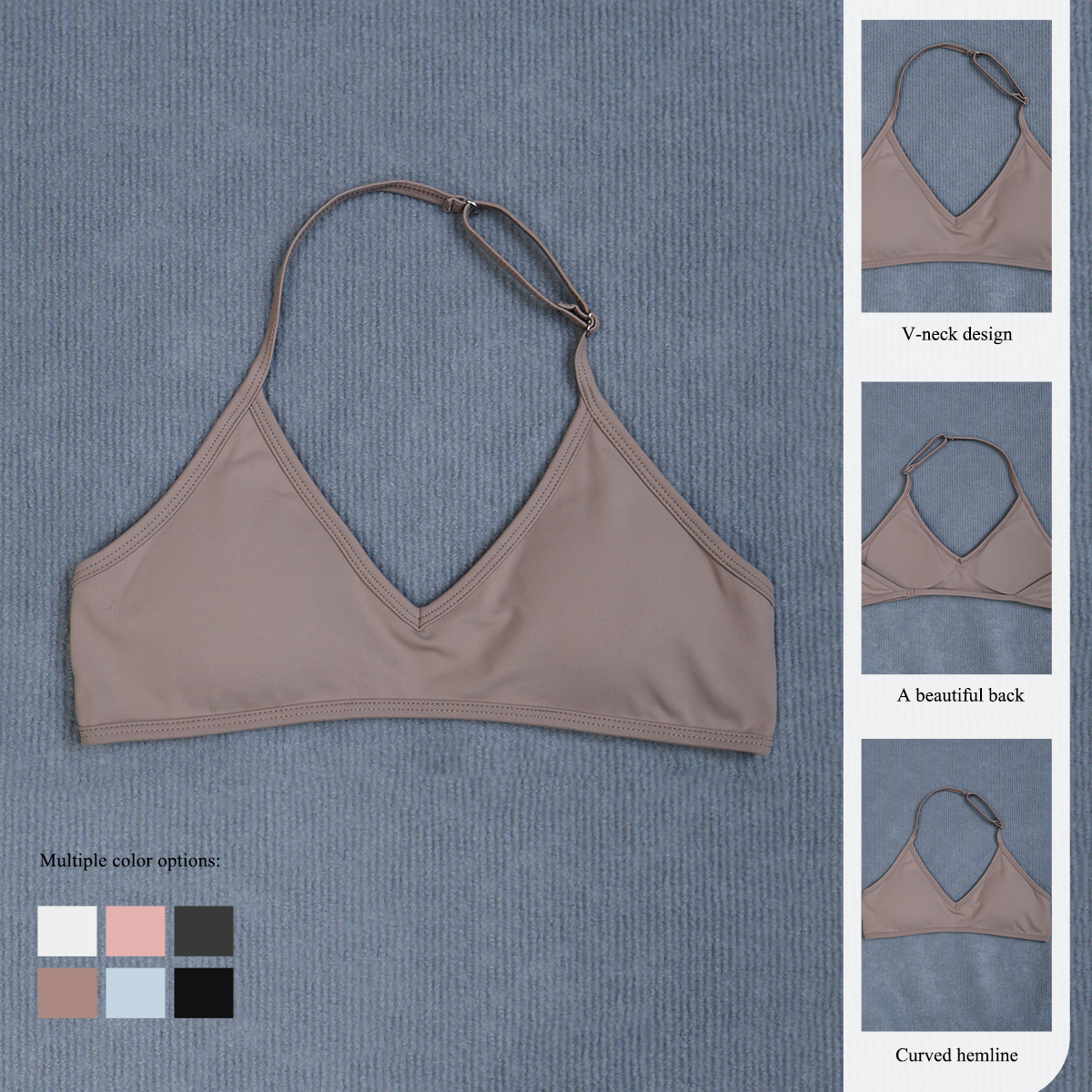 Women's Summer Halter Neck Pad - đánh giá và giá Sports Bra Racerback