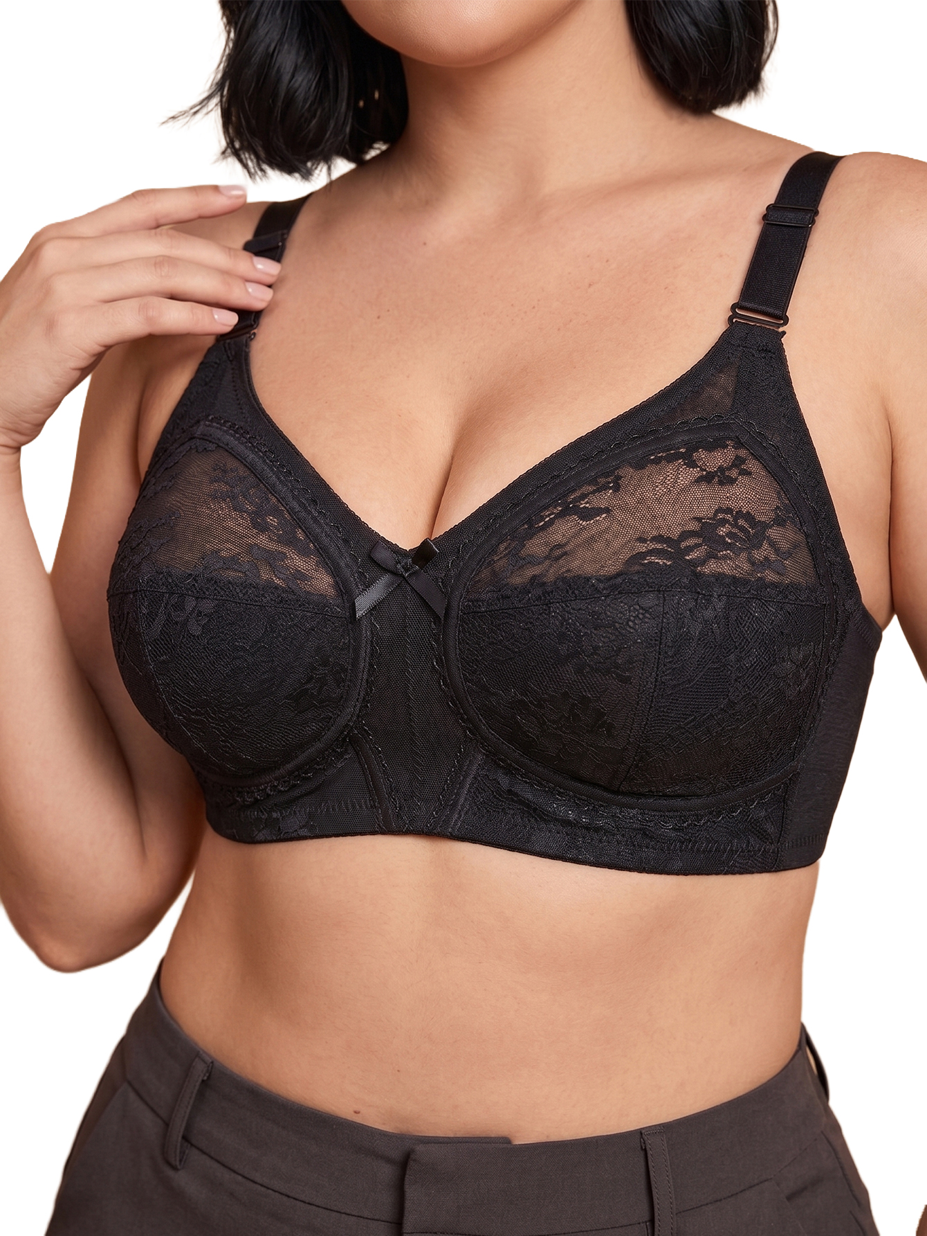 Women Plus Size Wireless Lace  - đánh giá và giá Full Coverage Bra