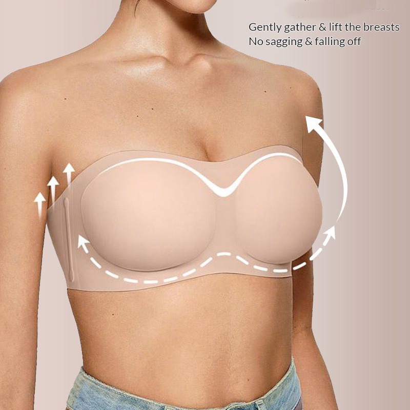 Women's Strapless Bra with Pus - đánh giá và giá Wirefree Bra Comfort