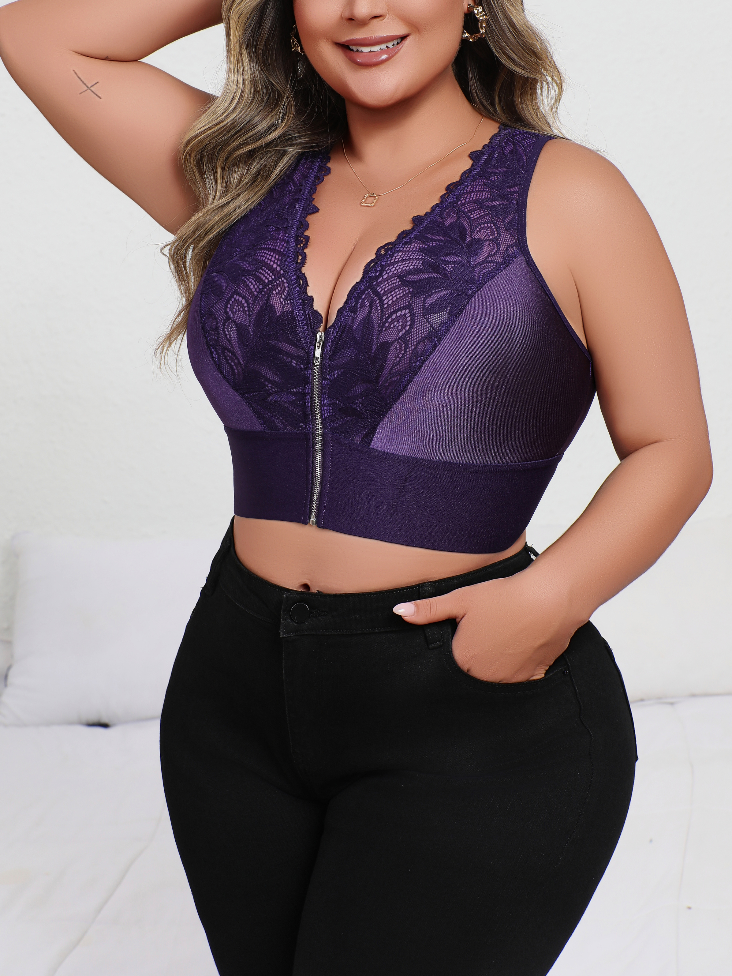 New Arrival Plus Size Sexy Pur - đánh giá và giá Plunge Bra Push Up