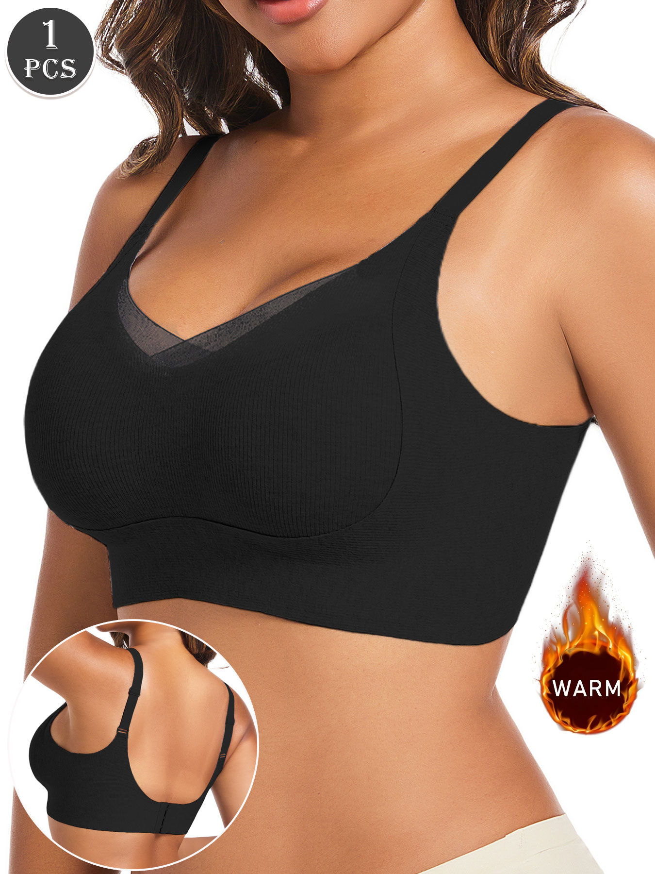 1pc Women's Casual Black  Push - đánh giá và giá Underwire Bra Padded