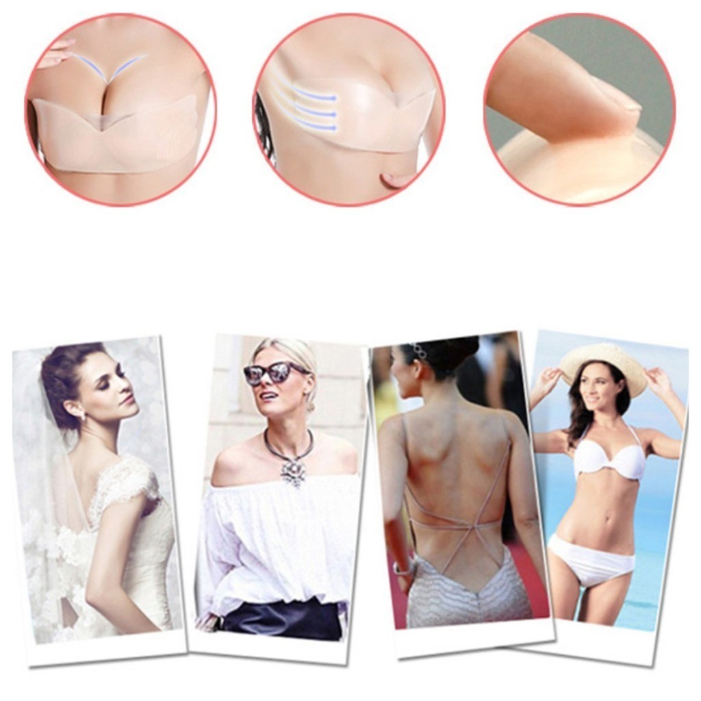 Reusable Nipple Tape One Piece - đánh giá và giá Push Up Bra Silicone