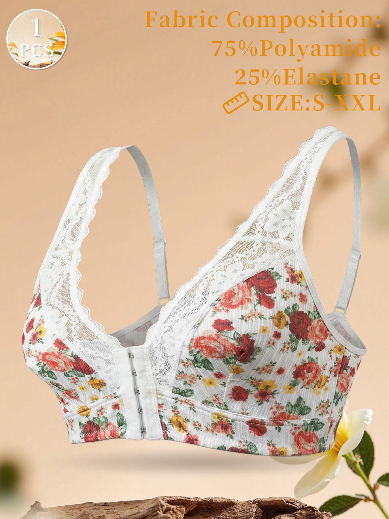 1pc Women's Floral Print Wirel - đánh giá và giá Wirefree Bra Comfort